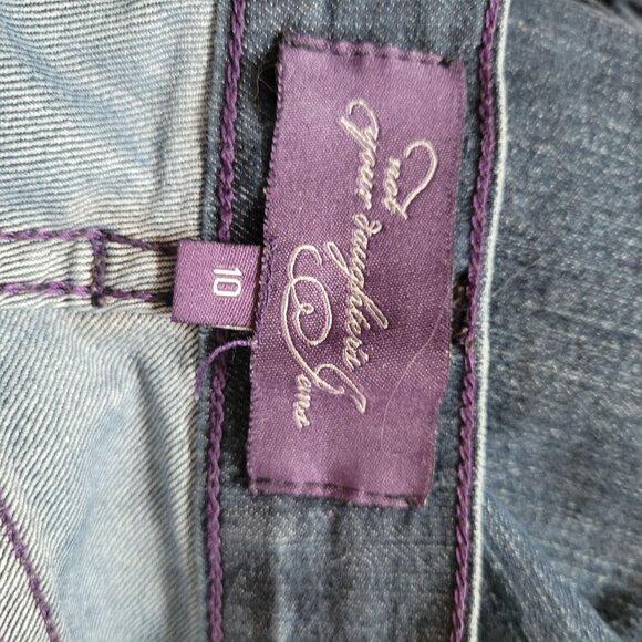 Not Your Daughters Jeans Lift Tuck Technology Size 10 Blue Denim Studded Pocket - Picture 5 of 6
